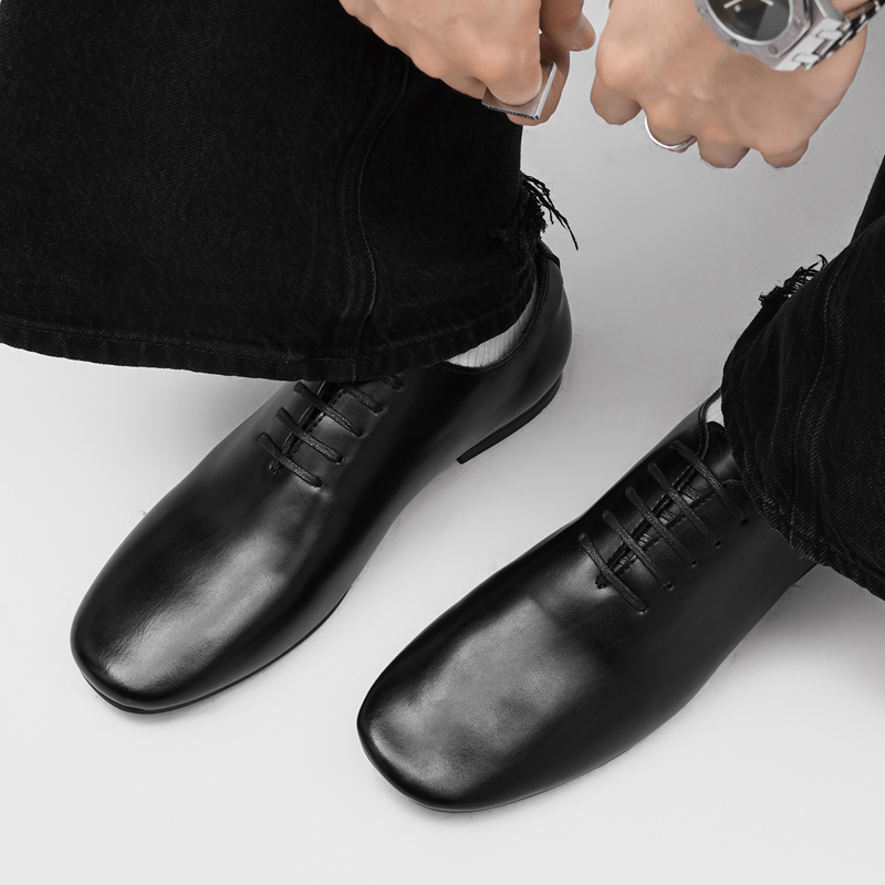 Formal Men Daily Wear Footwear - Męskie sznurowane buty oxford, z kwadratowym