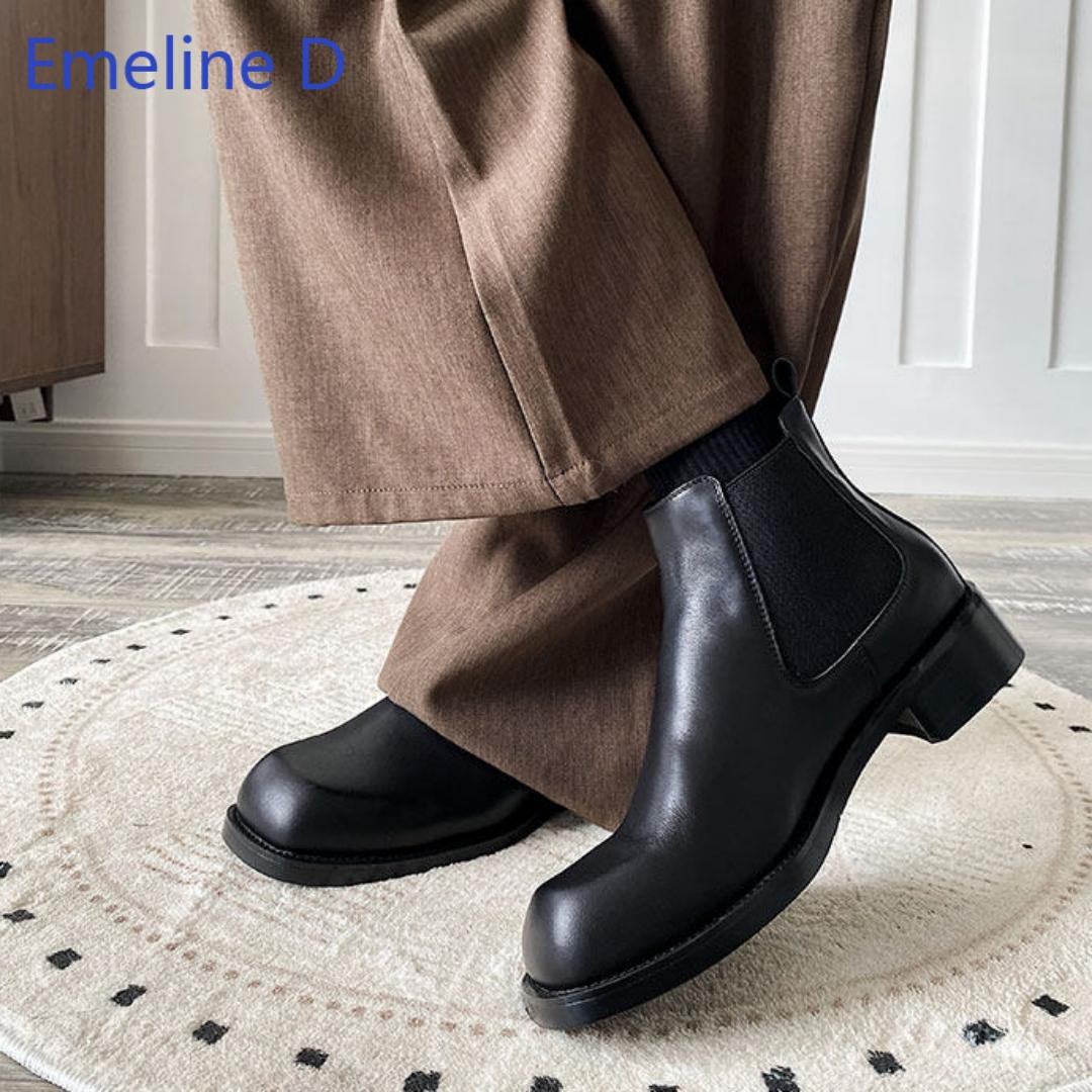 Męskie botki Chelsea z kwadrat – Formal Men Daily Wear Footwear recenzja i cena