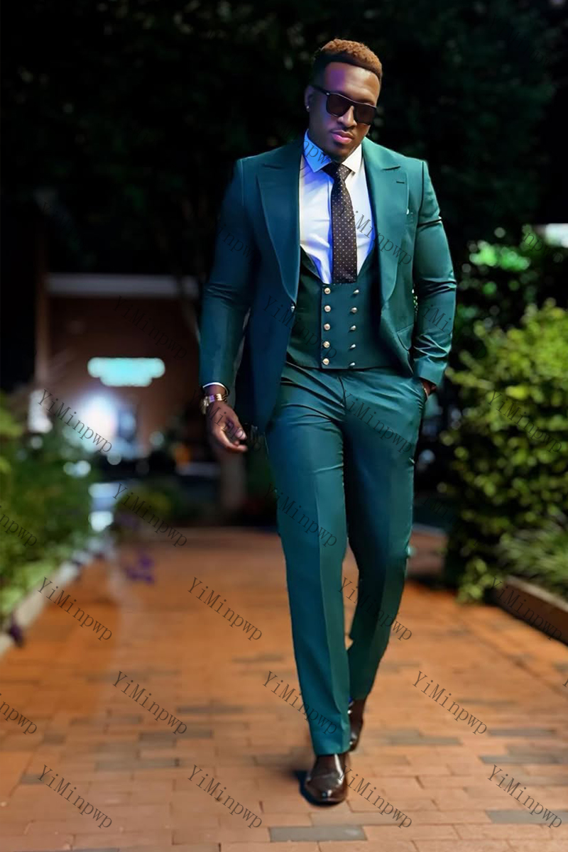 YiMinpwp Ciemnozielone Garnitu – Men Formal Wear Modern recenzja i cena