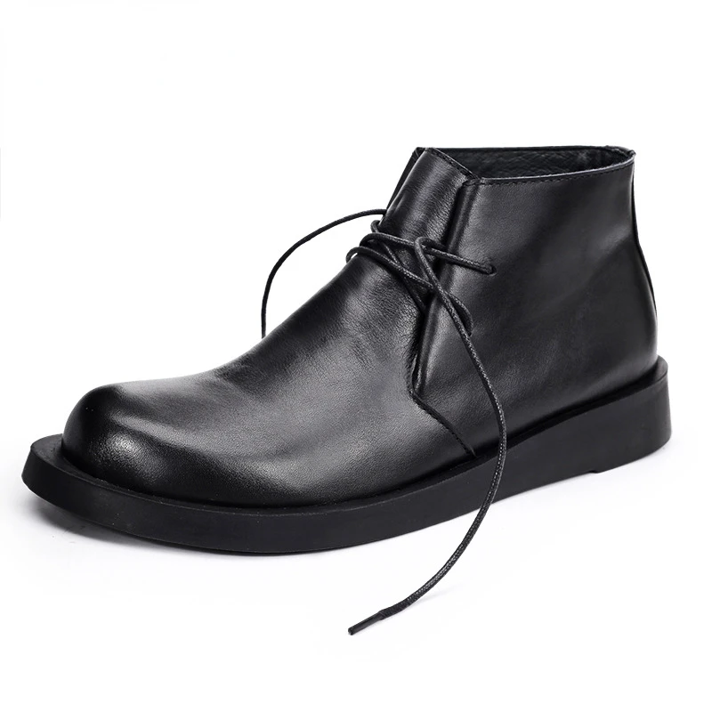 Męskie botki oksfordki ze skór – Men Formal Wear With Boots recenzja i cena